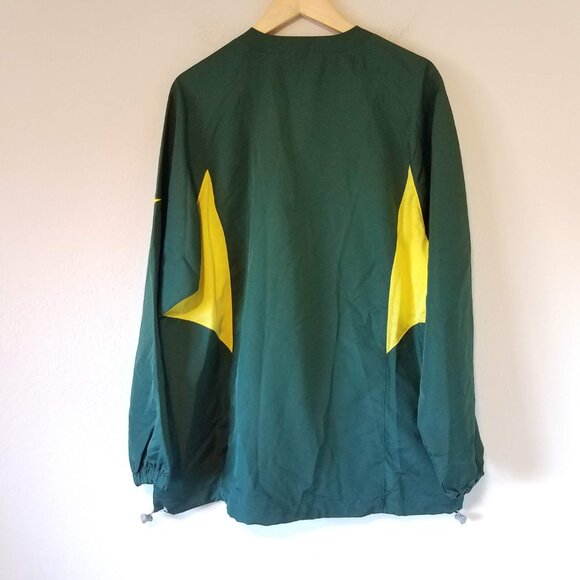 NIKE DRI-FIT Team Oregon Ducks Mens Large L Windbreaker Snap Button Jacket Green - Picture 9 of 11